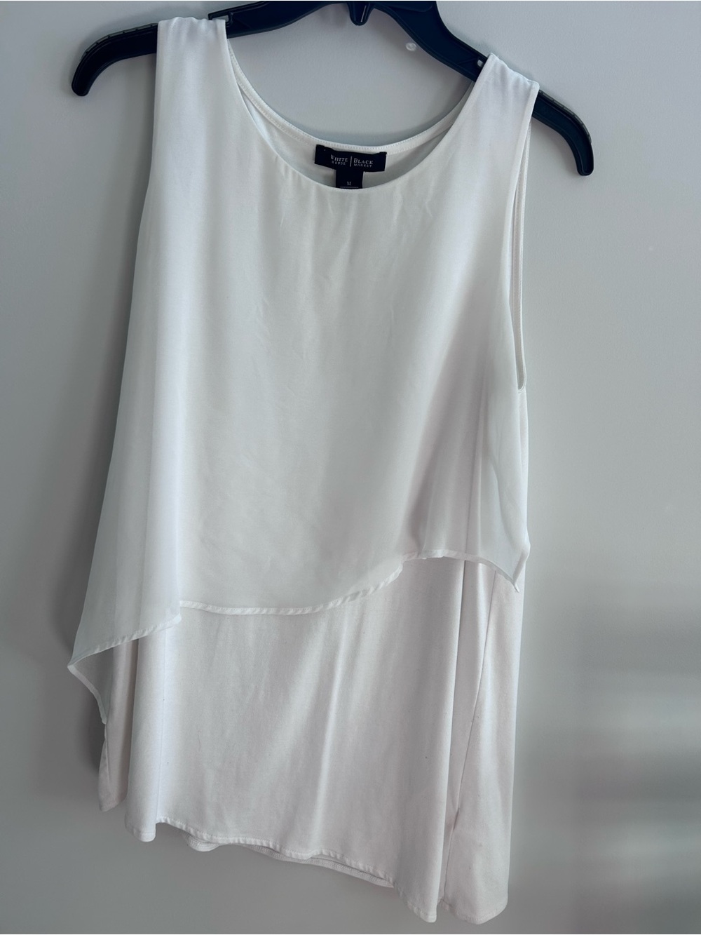 White House Black Market White Layered Sleeveless Camisole Med